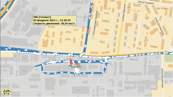Просмотр фрагмента движения в увеличенном масштабе
