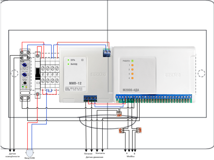 Рис.4. Схема электромонтажная Сенсорный модуль